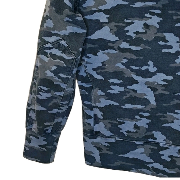 American Giant Jacket Sweatshirt Large Blue Camo Terry ZipUp Skater Grunge Gorp - Picture 8 of 12